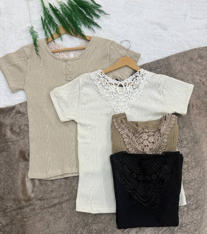 تیشرت مراکشی اعلا پاییزه تنخور عالی و جذاب پشت کار گیپور کار شده که جذابیت بیشتری داره