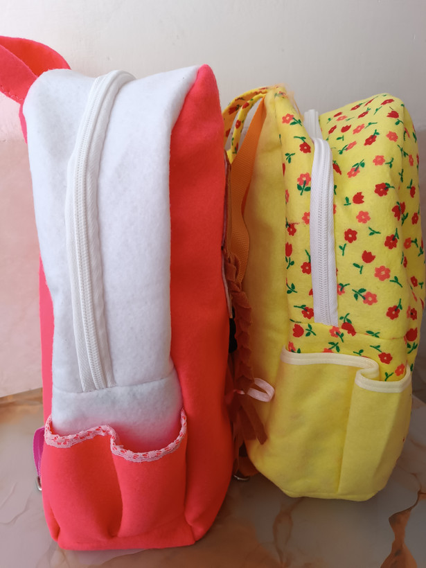 کوله پشتی مهد دخترانه نمدی
